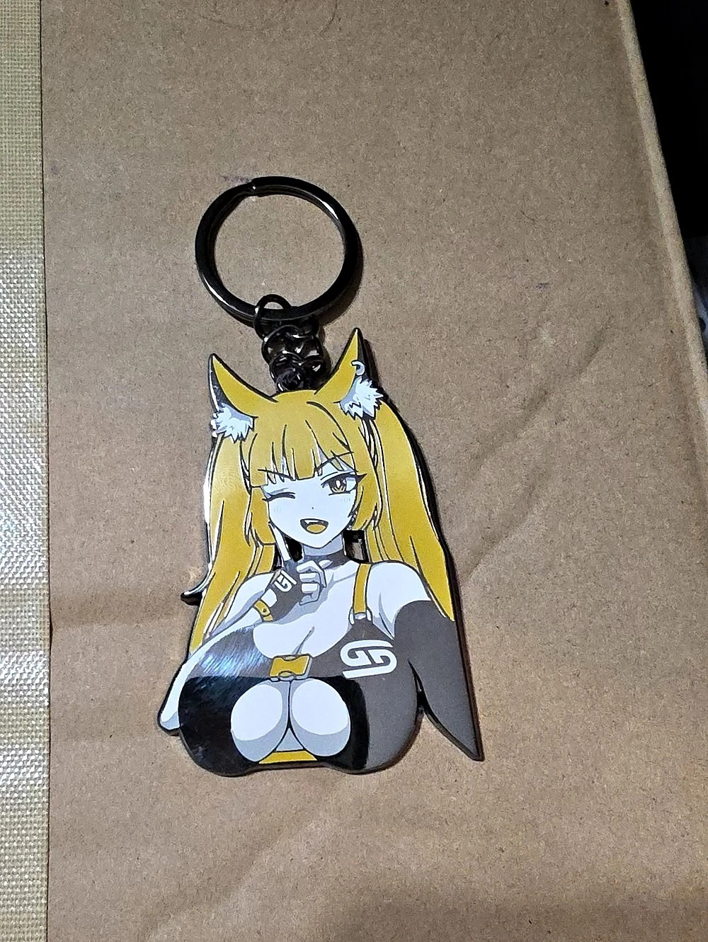 Gamer Supps Anime Character Keychain Yellow & Black